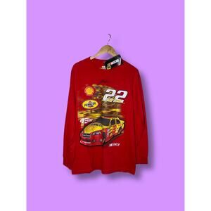 VINTAGE NASCAR Kurt Busch #22 Pennzoil Autographed T-shirt MENS Sz LARGE BNWT